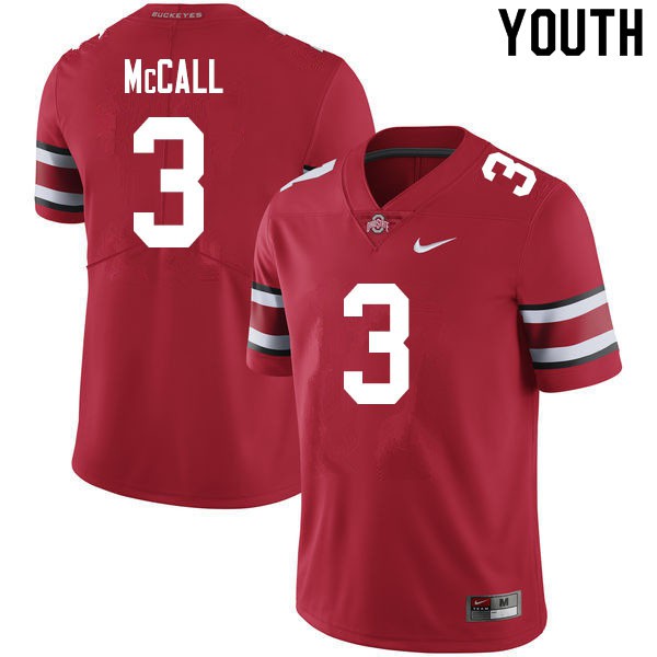 Ohio State Buckeyes #3 Demario McCall Youth NCAA Jersey Scarlet
